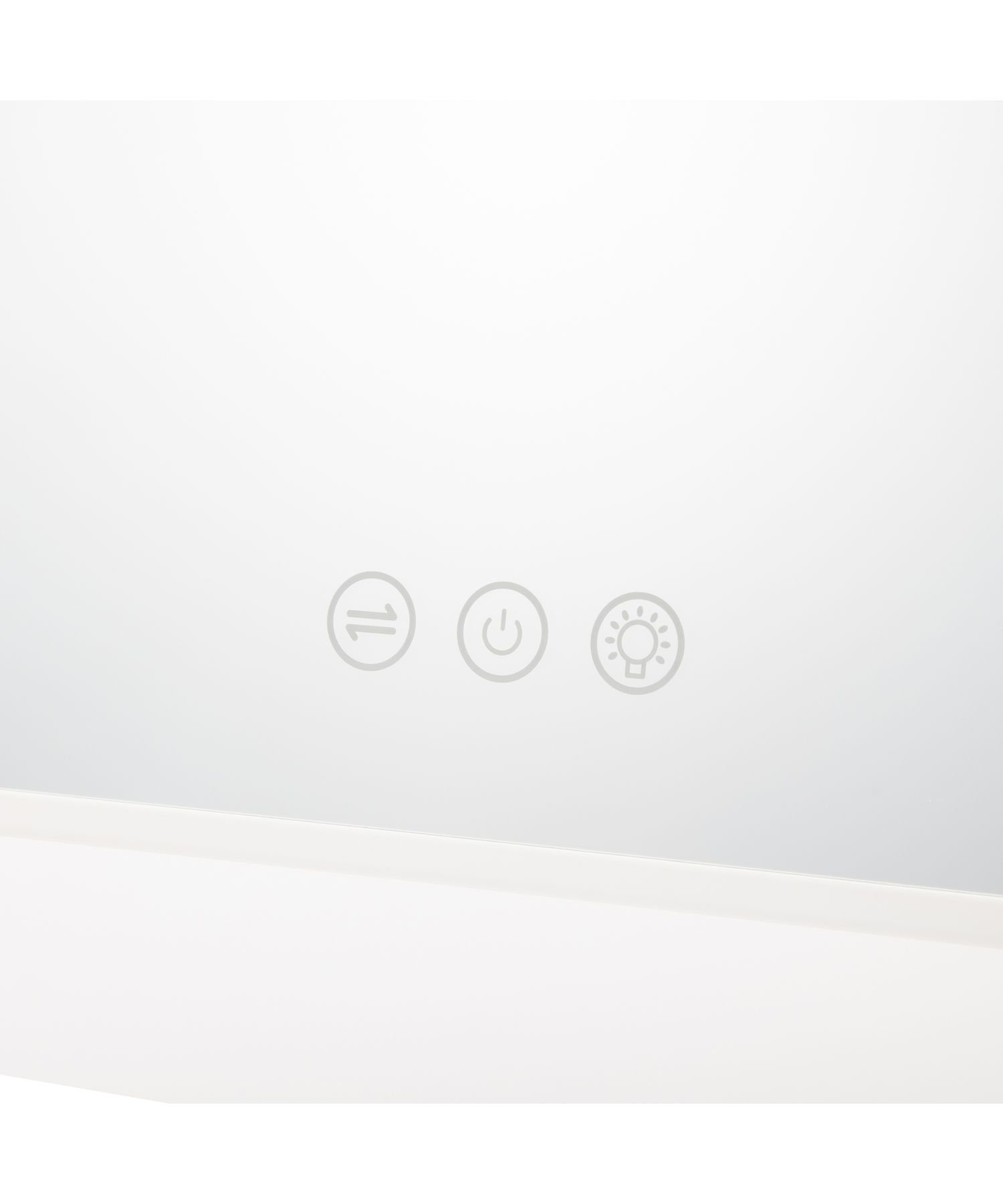 Francfranc｜フッツェ ハリウッドミラー スクエア 3 ホワイト 調光 調