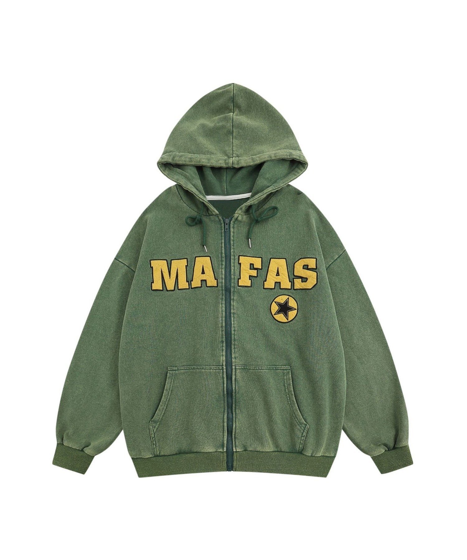 aimoha｜HOOK/(U)【HOOK】アメカジ英字刺繍ウォッシュ加工前開き