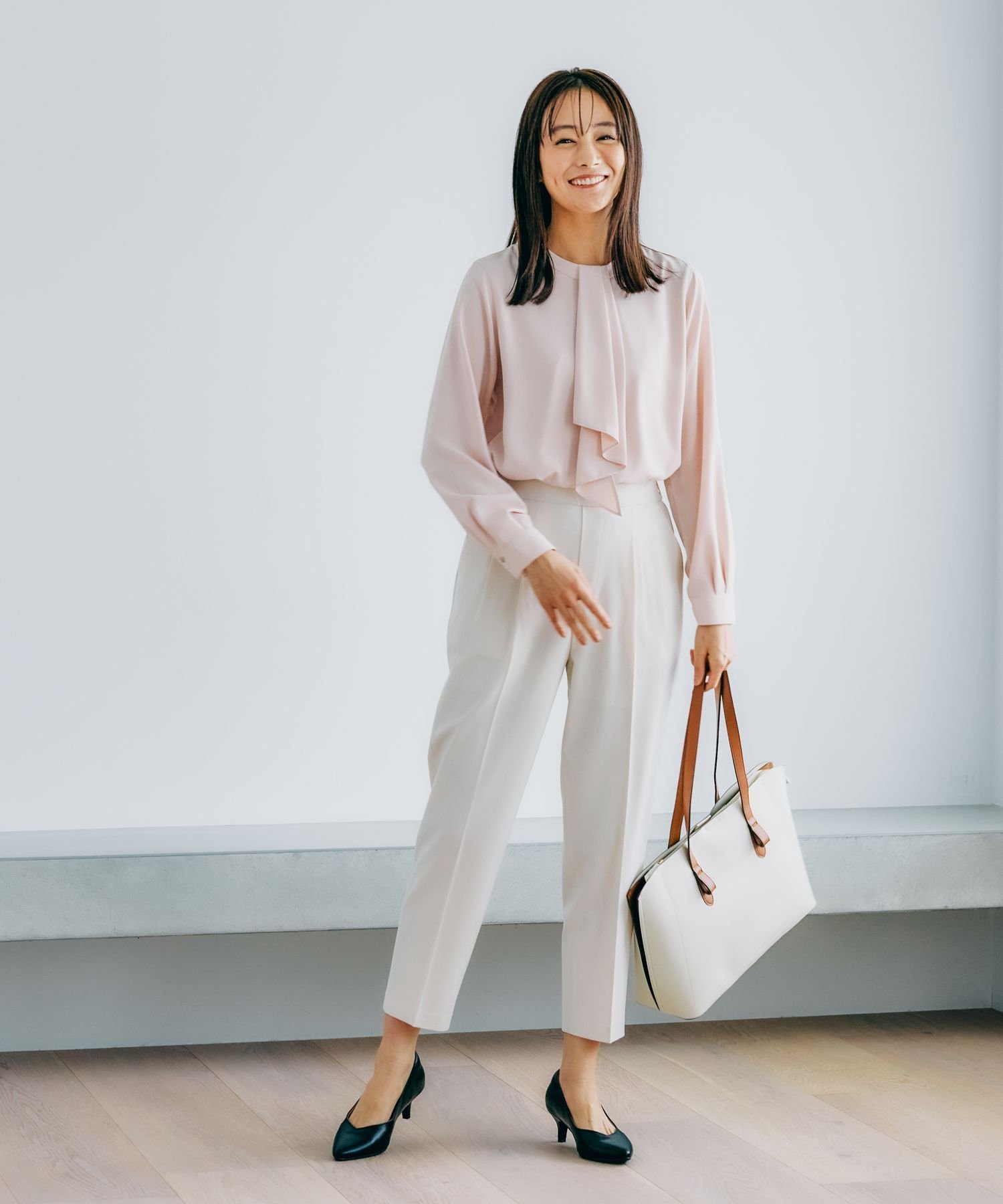 GLOBAL WORK｜お手入れらくらくボウタイ風ブラウス/133607 | Rakuten