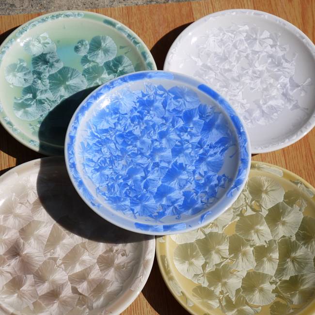楽天市場】京焼 清水焼 花結晶銘々皿揃え 陶あん : 京焼清水焼専門店
