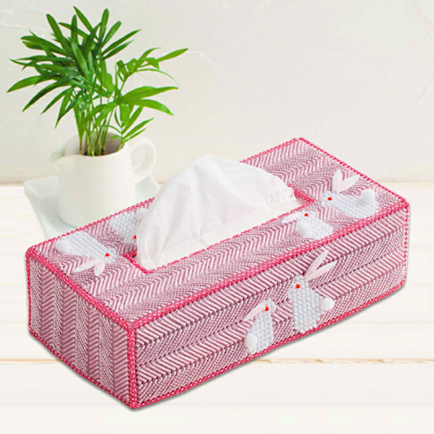 楽天市場】キャンバス手芸 メタリックヤーンで作る 開運ティッシュ