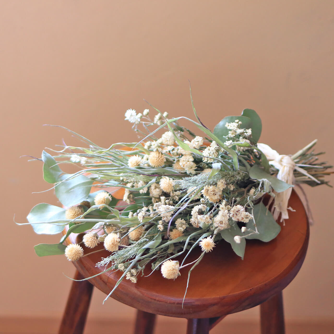 楽天市場】ドライフラワー グリーンホワイトスワッグ ＊ 素朴な