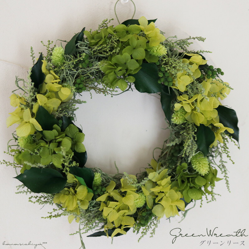 楽天市場】グリーンリース ◇お部屋に緑を(*^_^*) プリザーブド