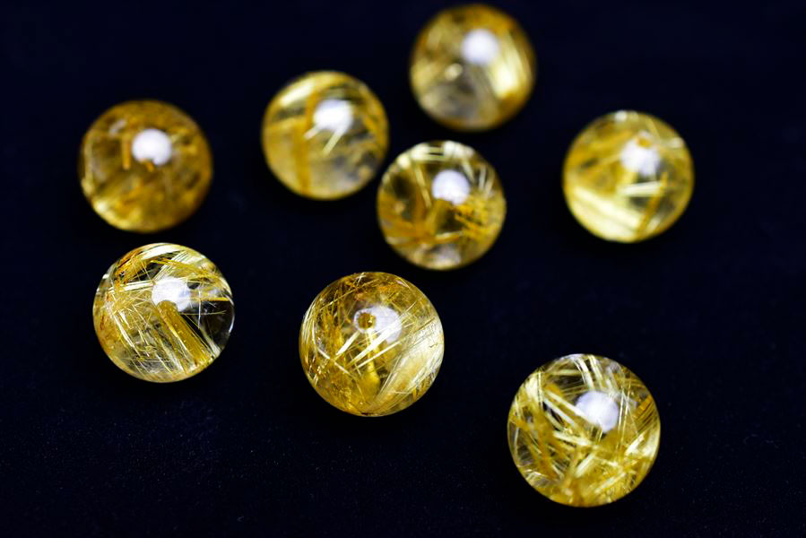 楽天市場】ゴールドルチル タイチンルチル AAAAA 粒売りビーズ 【約15