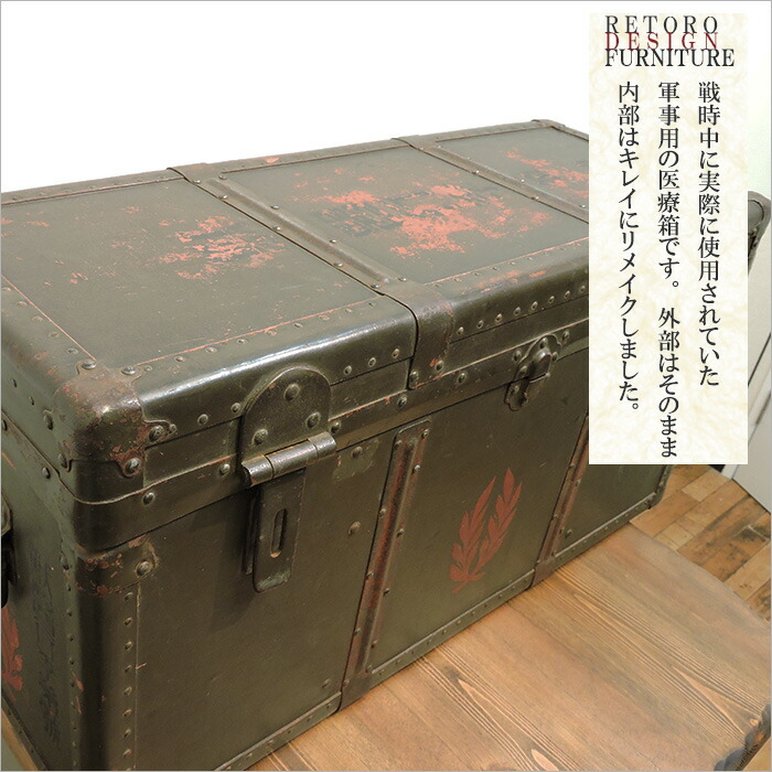 楽天市場】一点物 アンティーク 箱 薬箱 医療箱 おしゃれ 収納 木 鉄箱