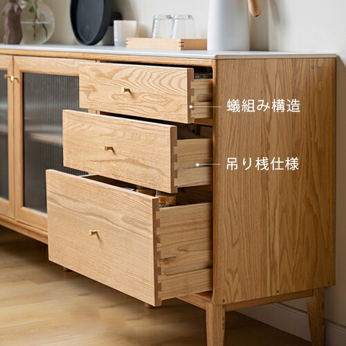 楽天市場】【YESWOOD 公式】キャビネット 幅125cm 150cm 180cm オーク