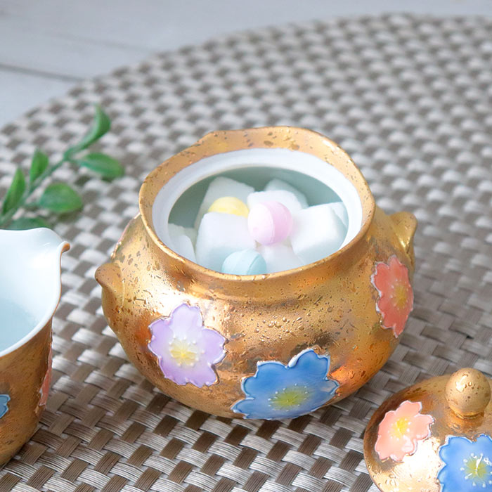 楽天市場】【在庫限り】文山窯 桜紋 シュガーポット＆クリーマー