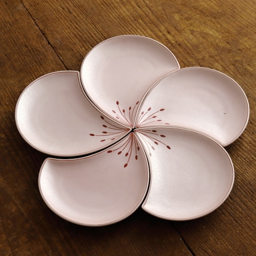 w1065 桜花びら皿（ピンク） | t's kitchen