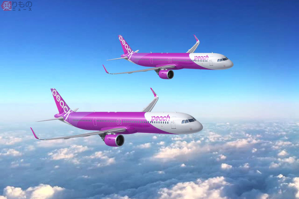 ピーチ、エアバスA321LRを2機購入 中距離アジア路線に導入へ | 乗り
