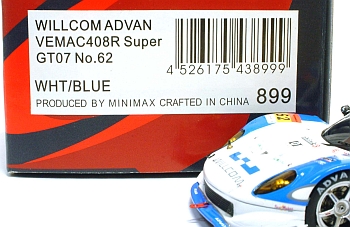 Willcom Advan Vemac 408R SuperGT 2007 | ミニカー散財とほほ日記