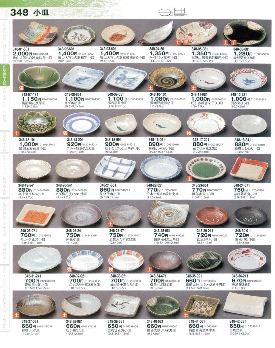 魯山人写しの器葉模様あめ小皿（商品番号348-03-601）