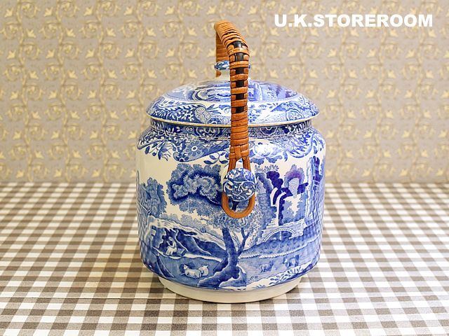 スポードブルーイタリアン ビスケットバレル Spode Blue Italian：U.K.