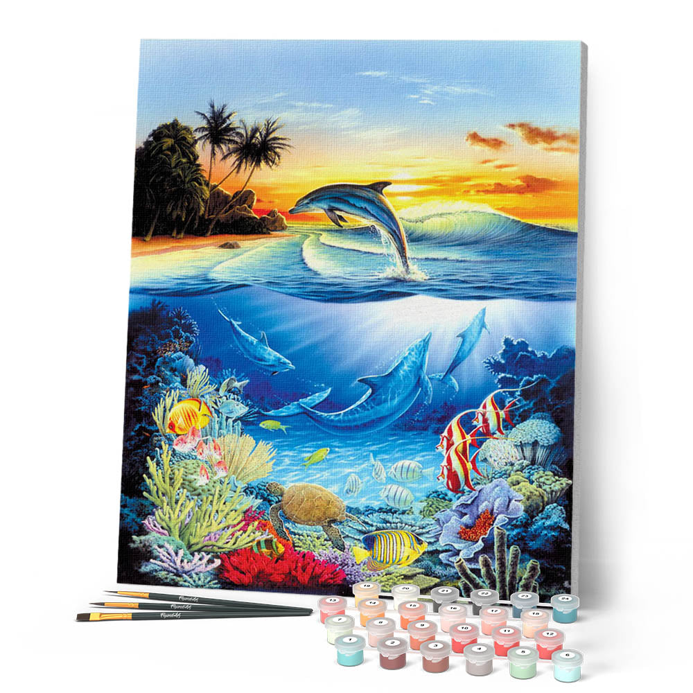 Dolphins in the lagoon – Figured'Art