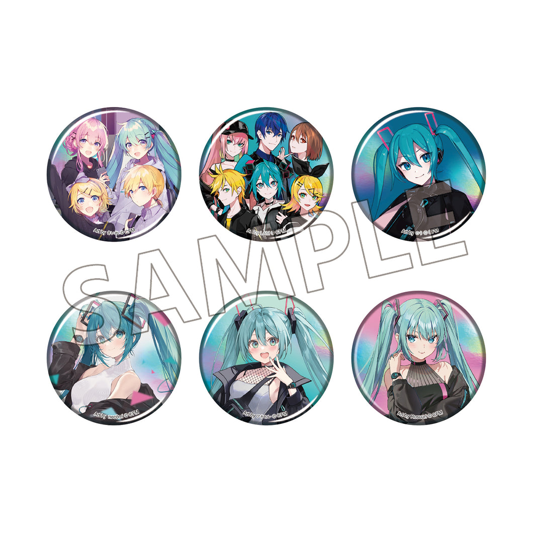 Hatsune Miku Model Illustration Can Badges (set of 6