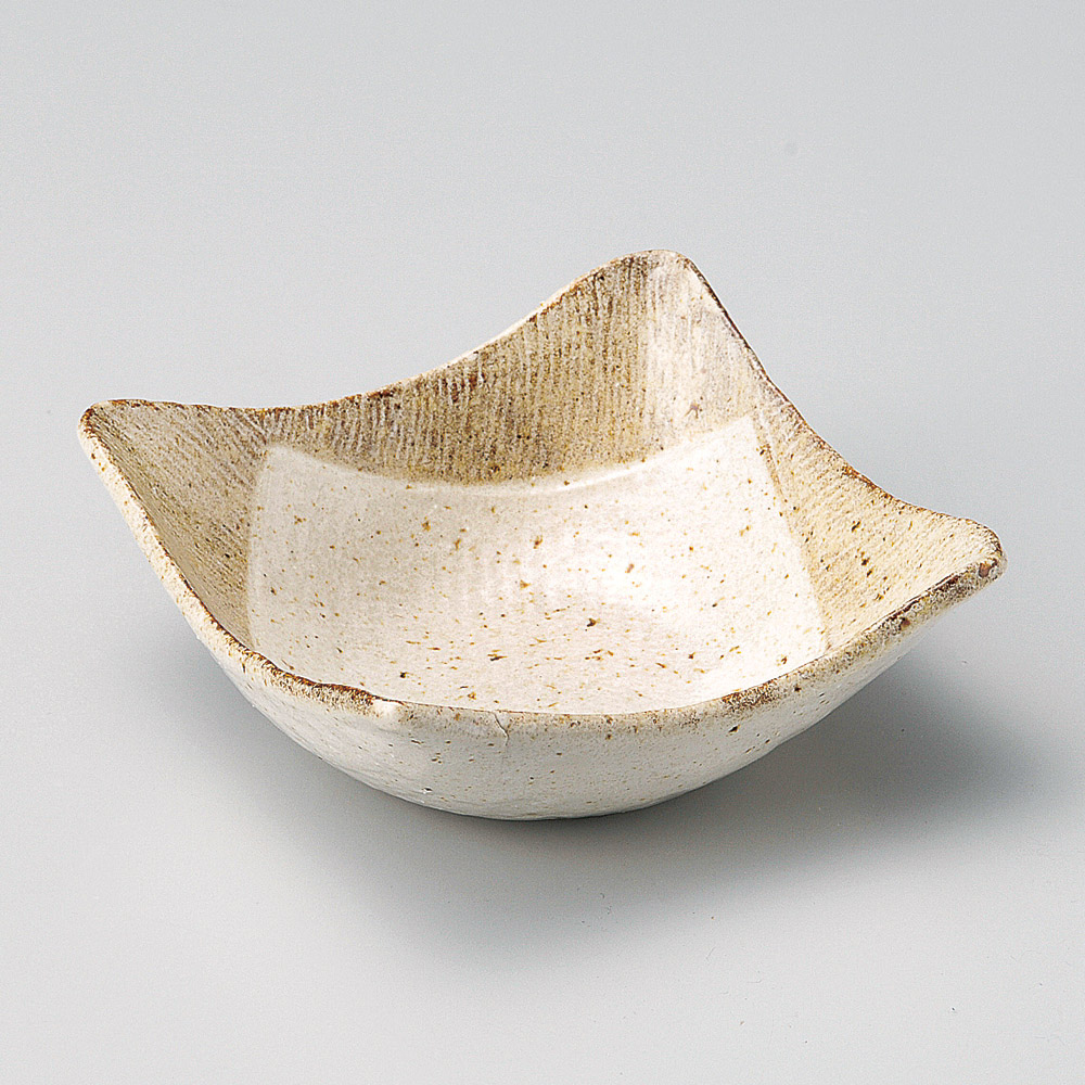 67-10-277 白唐津4.8角鉢 12.8×12.8×5.1㎝ 鉢 小鉢 ｜うつわ - 業務用