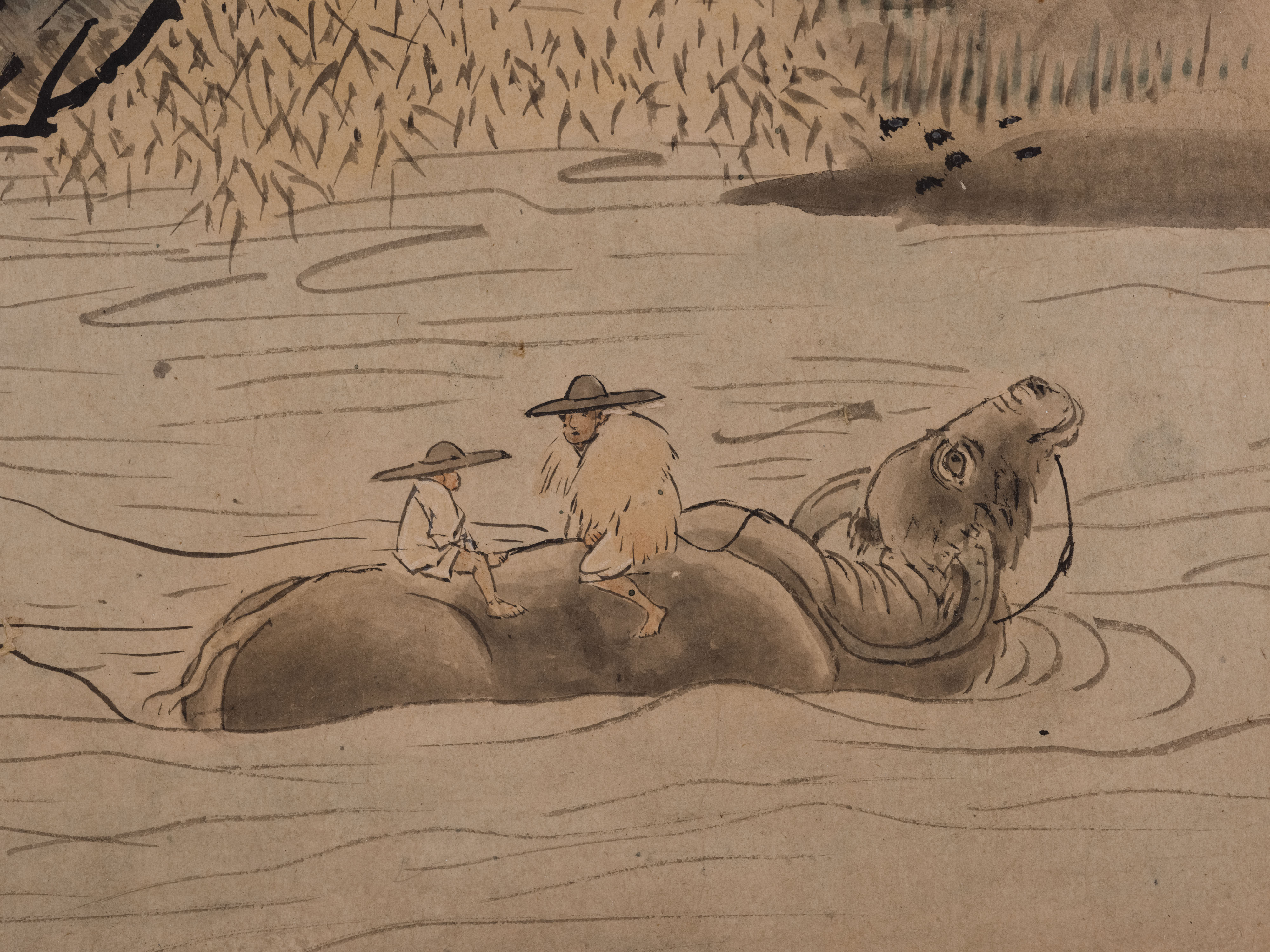 牧牛図（渡河） | やまぐちバーチャルアートミュージアム