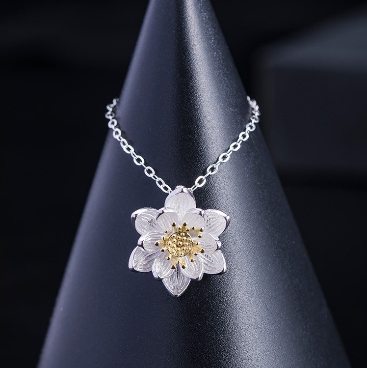 蓮の花のペンダント プレゼント ご褒美 N040 | オリジナルアクセサリー