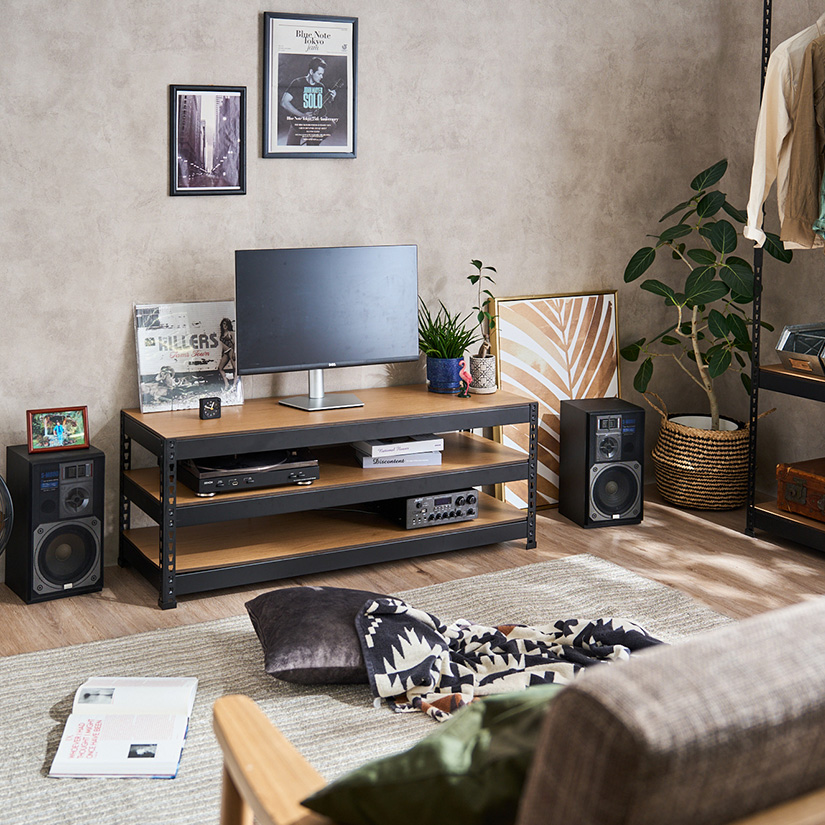 METAL＆WOOD RACK メタルウッドラック テレビ台 テレビボード 幅120 3