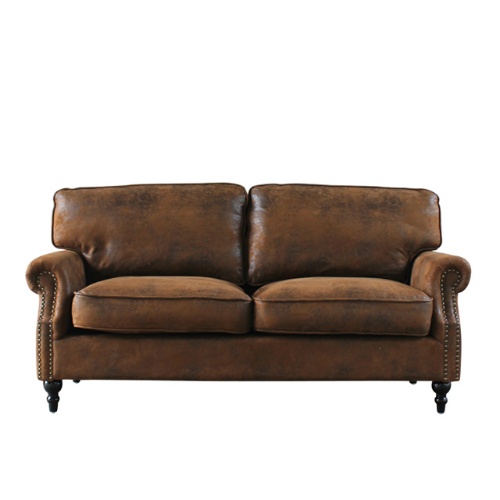 ブリックス 2.5人掛けソファ コンパクトソファ ブラウン バックスキン