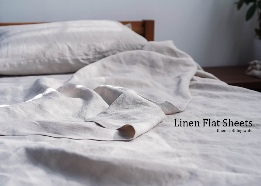 フラットシーツ】シングルサイズ リネン100%シーツ / 亜麻ナチュラル