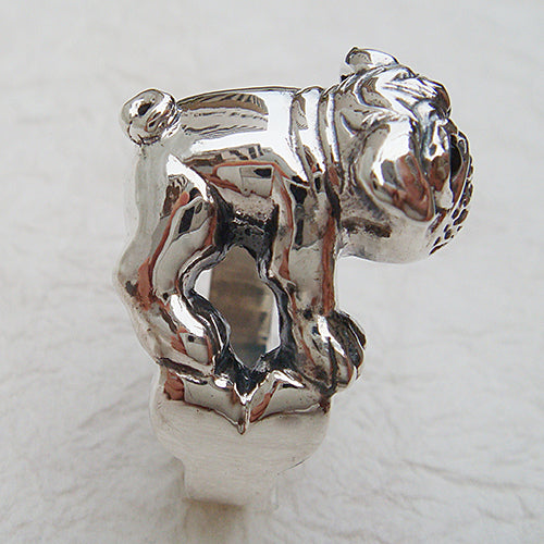 パグ犬リング【戌】 – 和銀