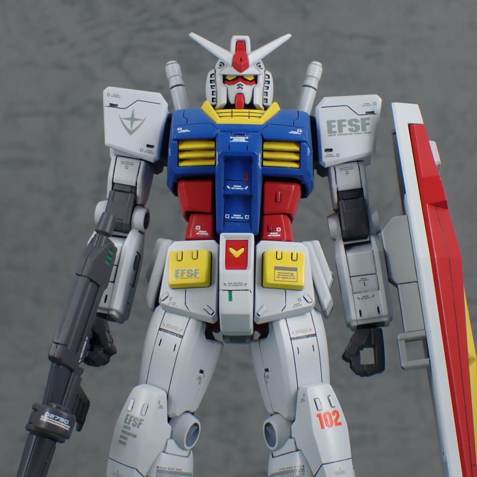 EG ガンダム RX78-2 全塗装スジボリ製作品 ｜ ワクガン！