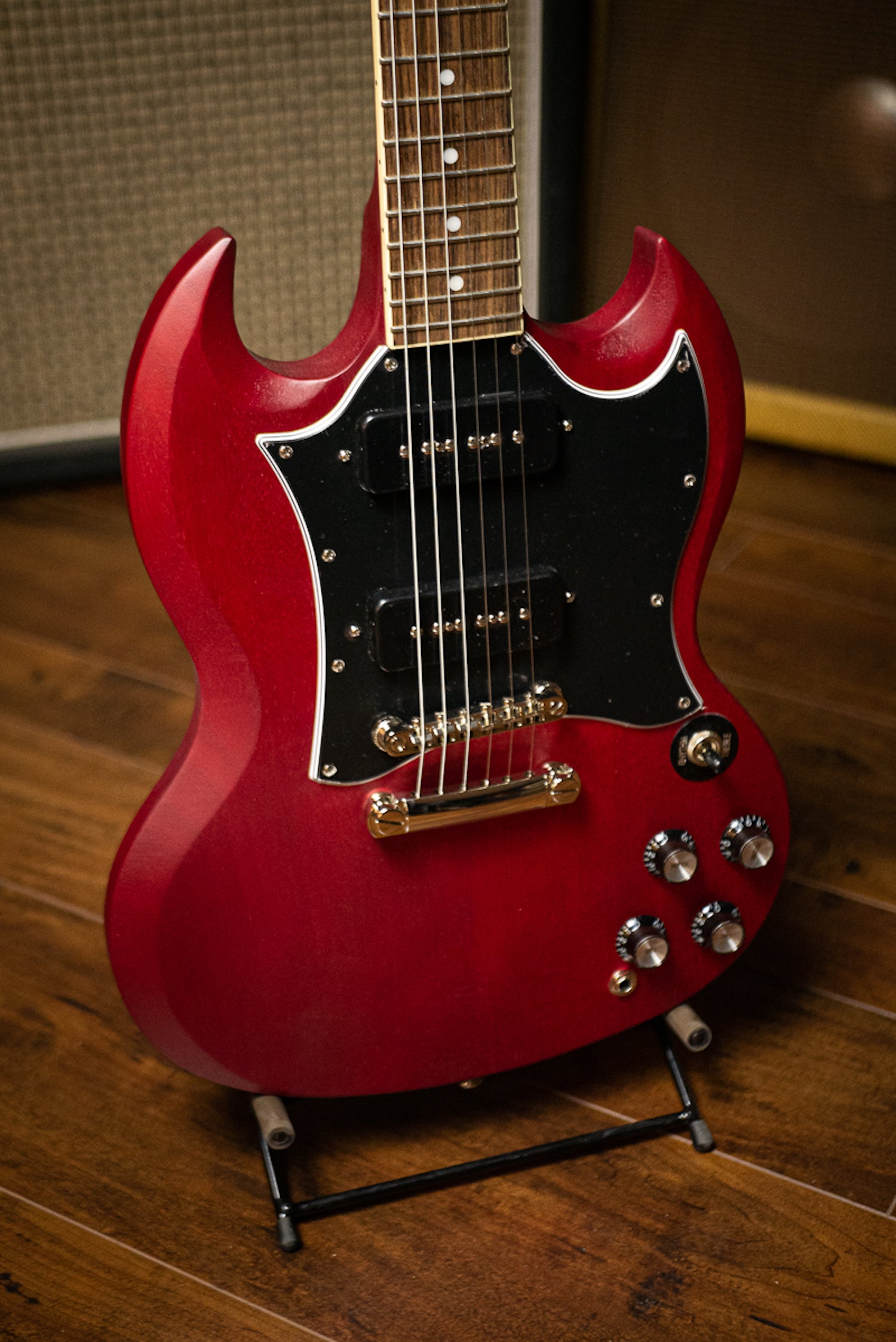 Epiphone SG Classic Worn P-90s Electric Guitar - Worn Cherry