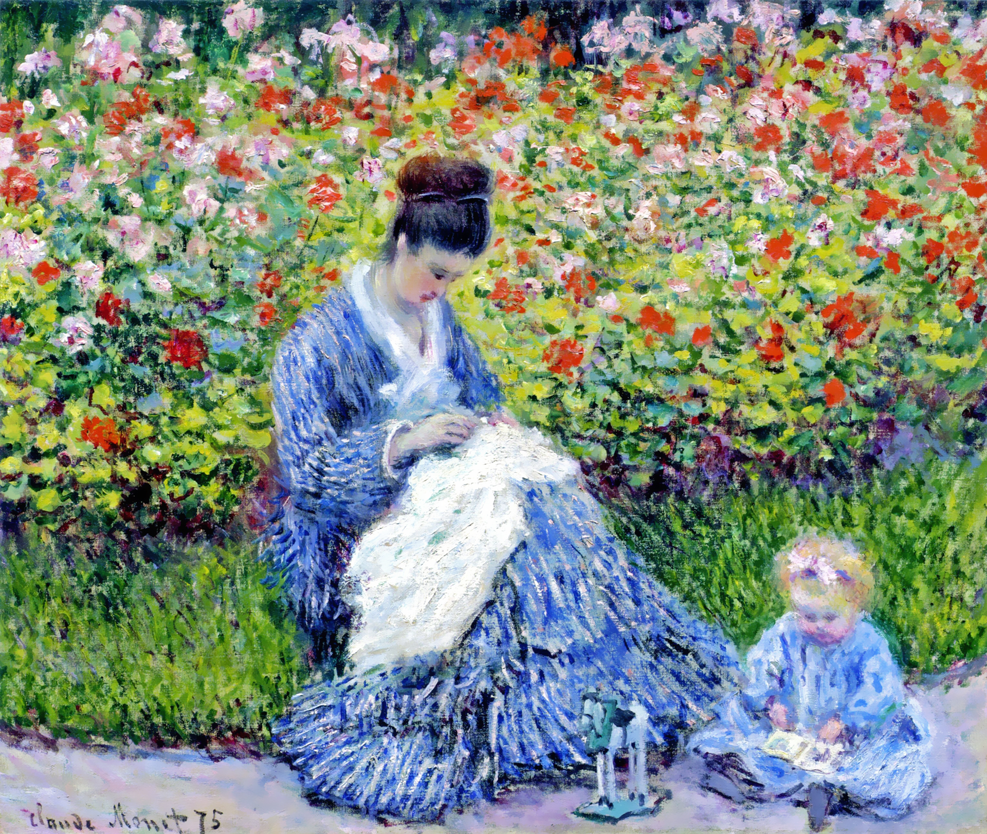 カミーユ・モネとアルゼンチンの芸術家の子供(Camille Monet and a