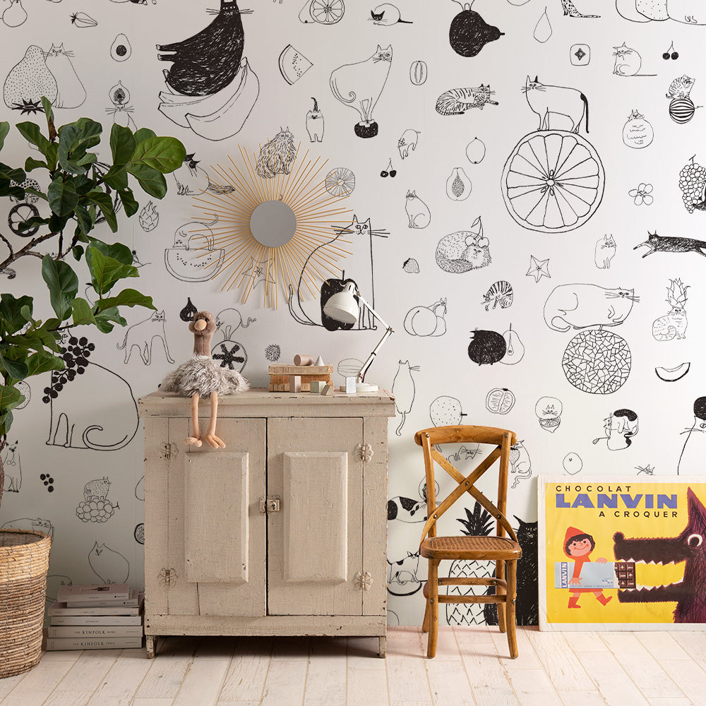 WALLTZ】よしだよしえい / 猫と果実 / NWZ-NKKZ | 輸入壁紙専門店