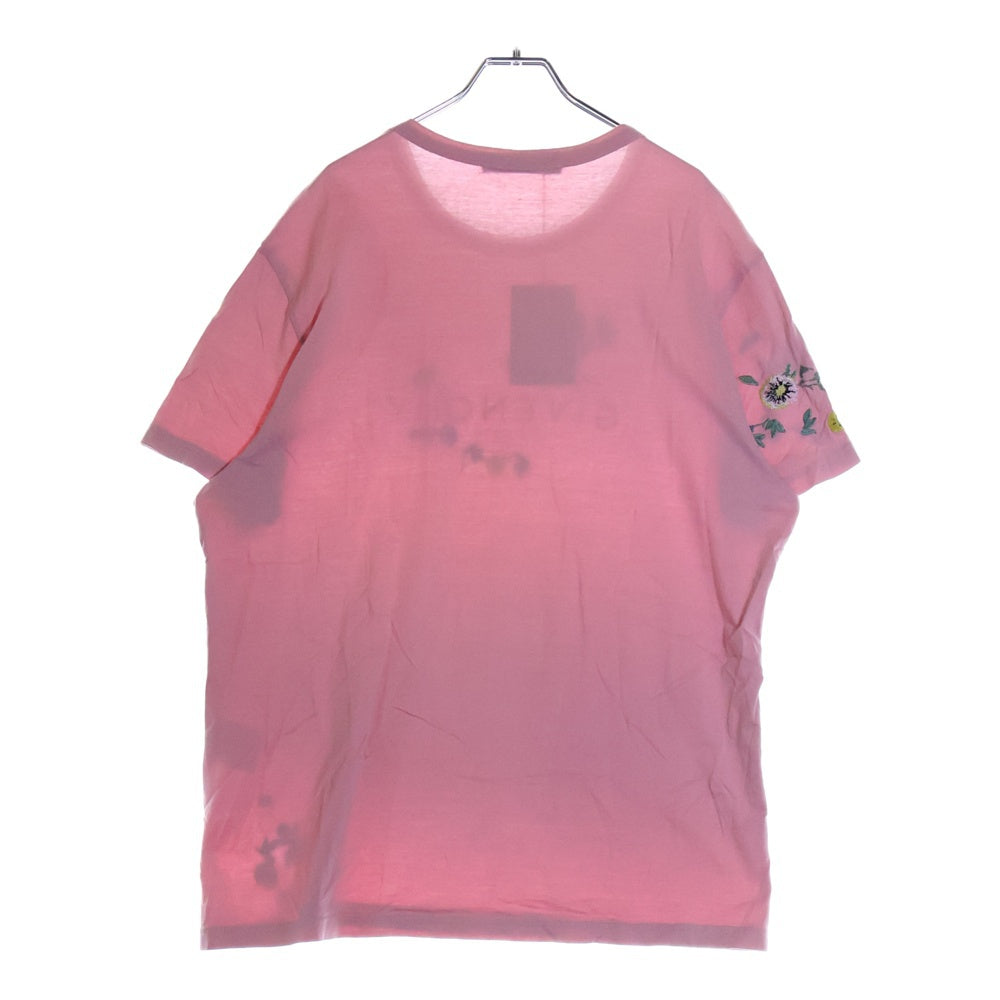 GIVENCHY(ジバンシィ) Floral T-Shirt ロゴ刺繍半袖Tシャツ ピンク
