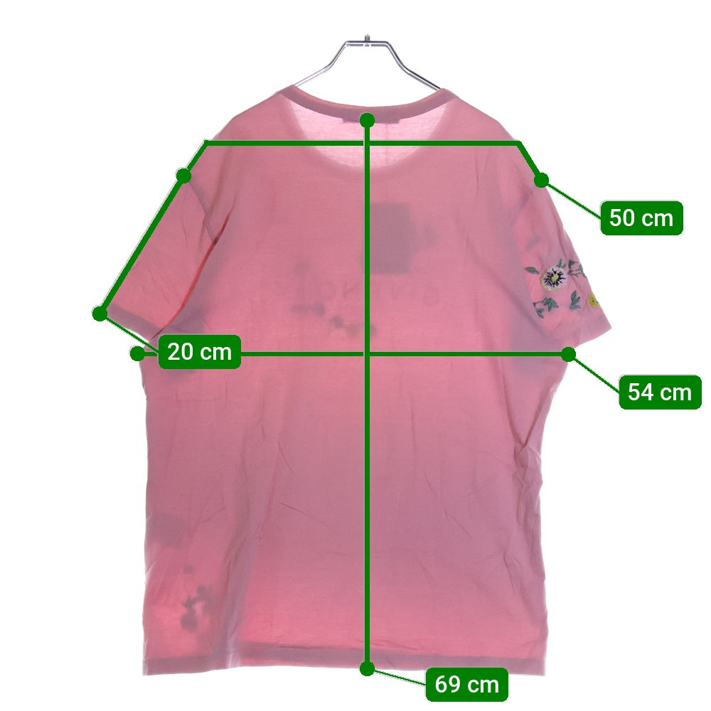 GIVENCHY(ジバンシィ) Floral T-Shirt ロゴ刺繍半袖Tシャツ ピンク