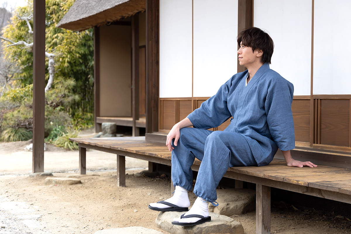 1095 近江ちぢみ本麻作務衣 No.96 中紺 | 作務衣・甚平通販 和粋庵