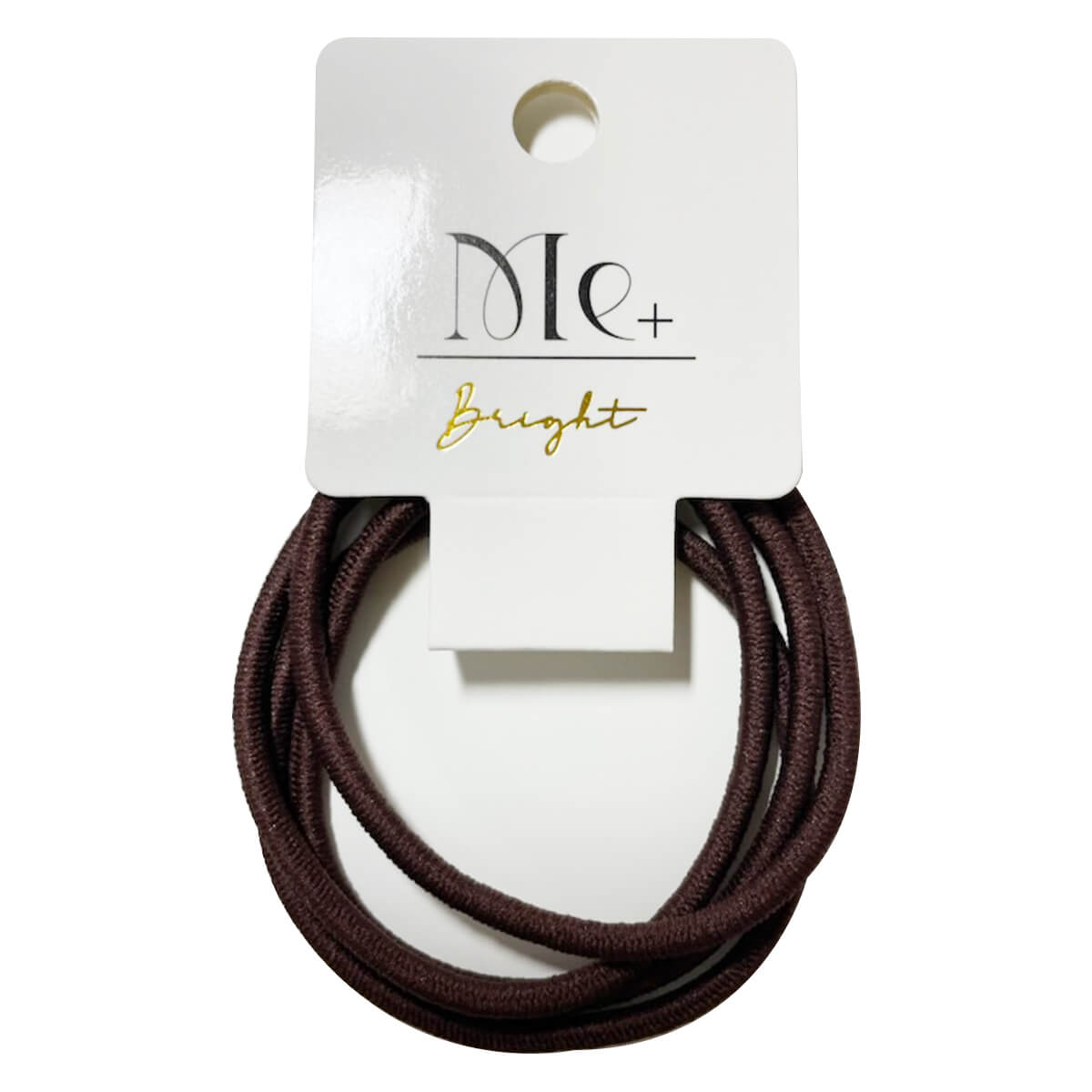 ヘアゴム 髪ゴムリングゴム 4P 中 ブラウン 074973