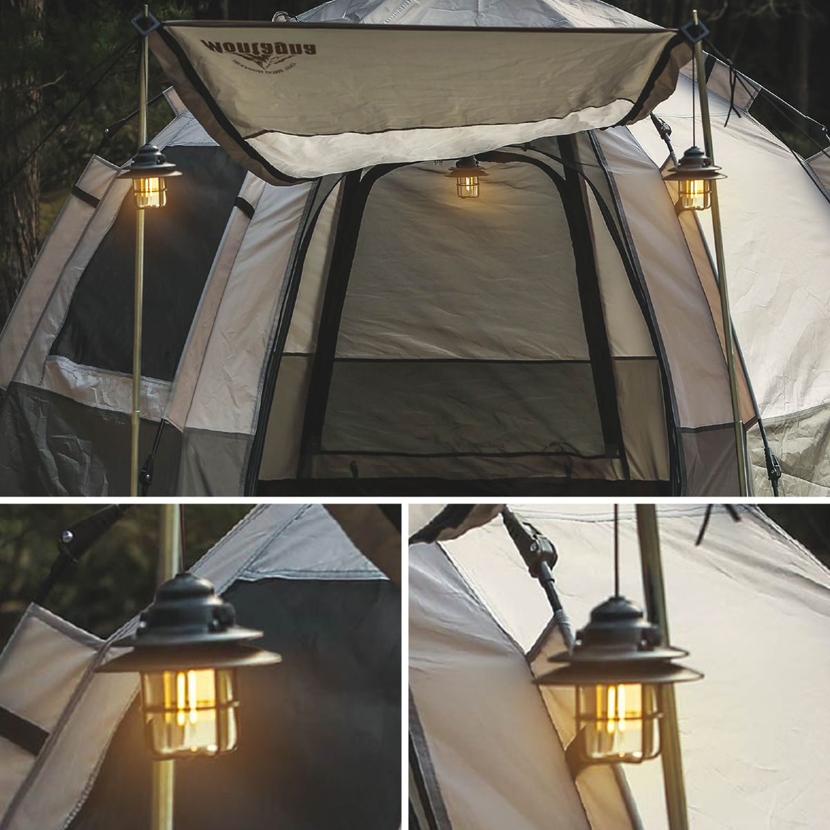 在庫限り】ランタン アウトドア 充電式 吊り下げミニライト カラビナ