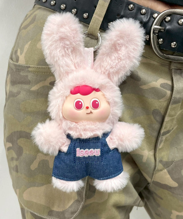 ぷっくりサロペうさちゃんぬいぐるみキーホルダー｜WEGO（ウィゴー