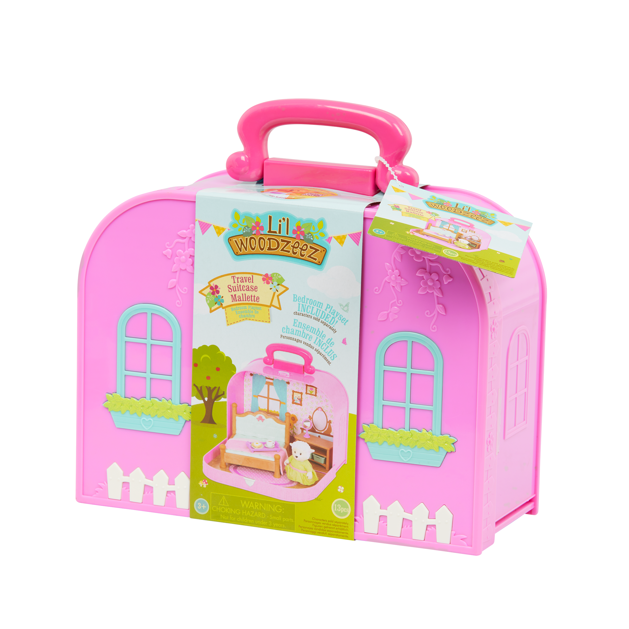 Travel Suitcase Playset | Carry Case with Accessories | Li'l Woodzeez