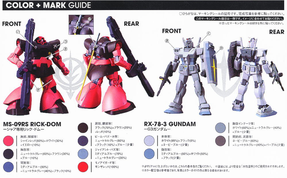 G-3ガンダム + シャア専用リックドム セット (HGUC) (ガンプラ