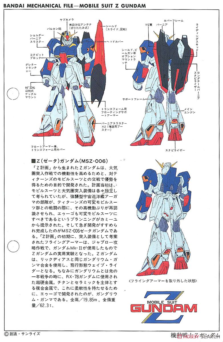 Zガンダム (1/100) (ガンプラ) - ホビーサーチ ガンプラ他