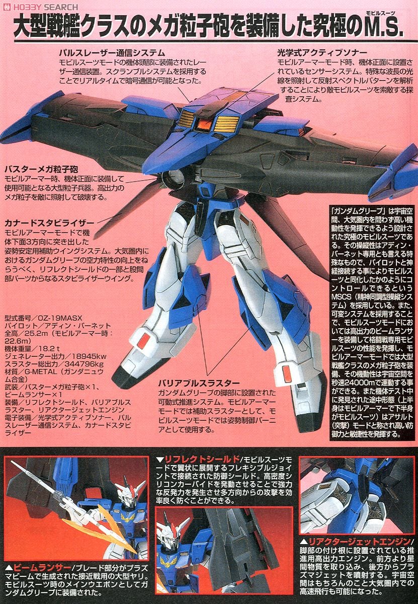 OZ-19MASX ガンダムグリープ (HG) (ガンプラ) - ホビーサーチ ガンプラ他