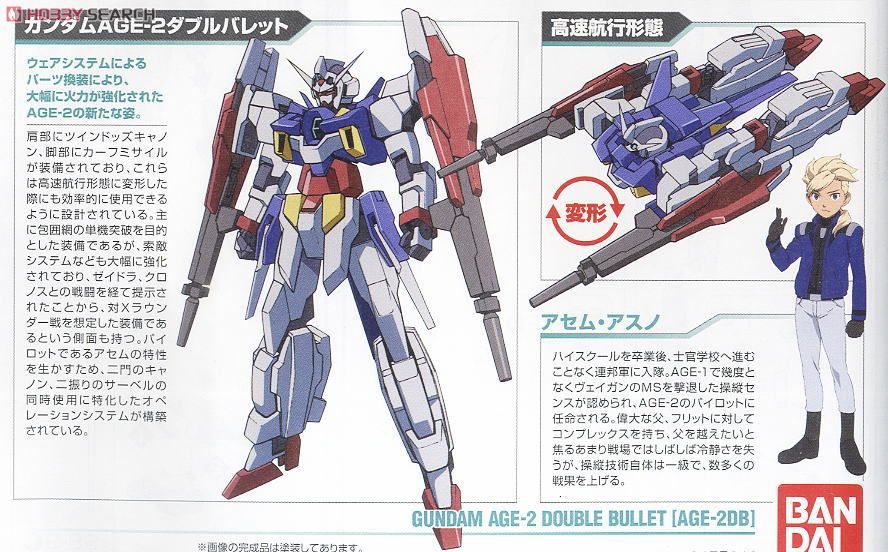 ガンダムAGE-2 ダブルバレット (HG) (ガンプラ) - ホビーサーチ ガンプラ他