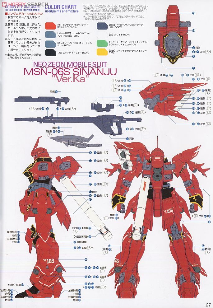 MSN-06S シナンジュ Ver.Ka チタニウムフィニッシュ (MG) (ガンプラ