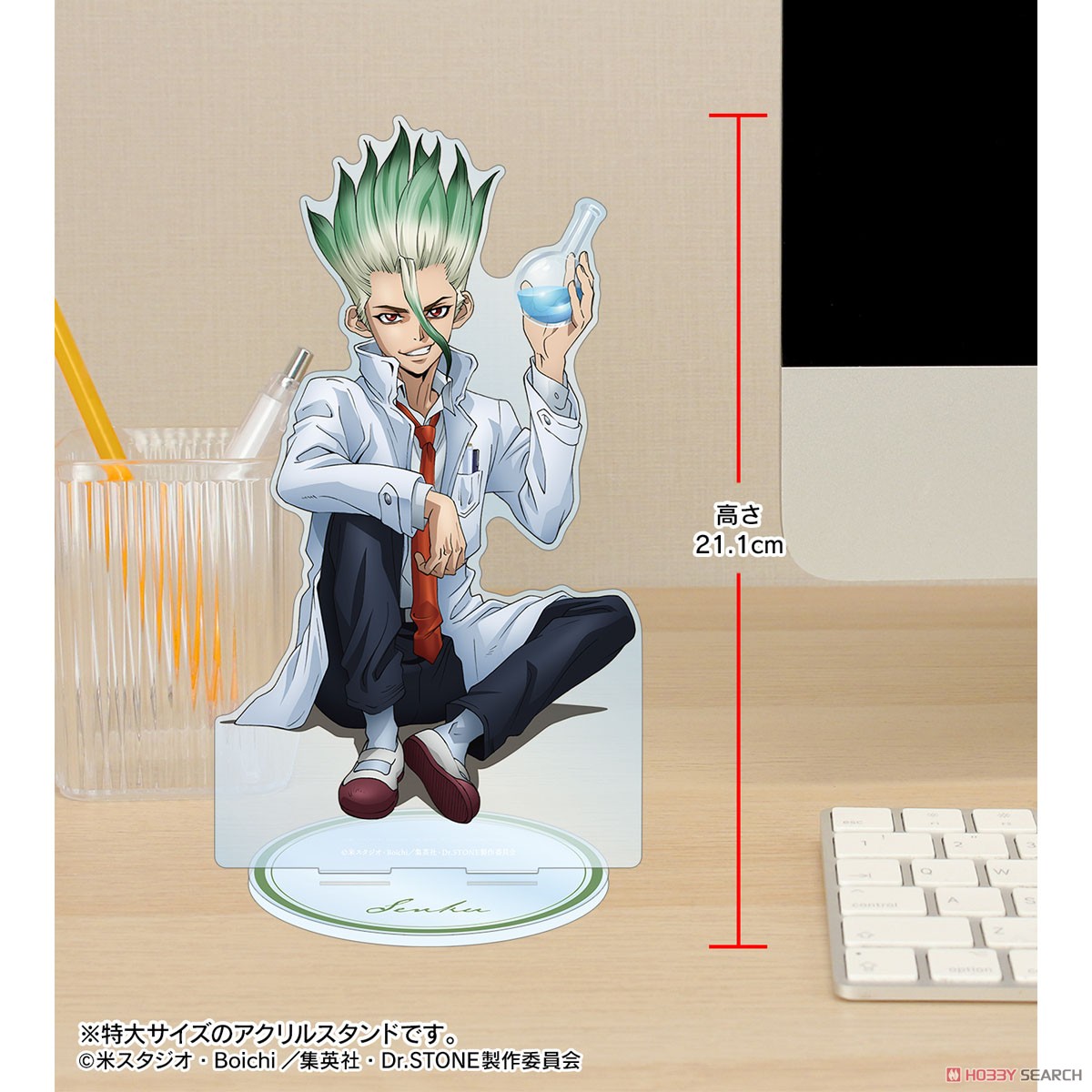 Dr.STONE 描き下ろしイラスト 西園寺羽京 石化前ver. 特大アクリル