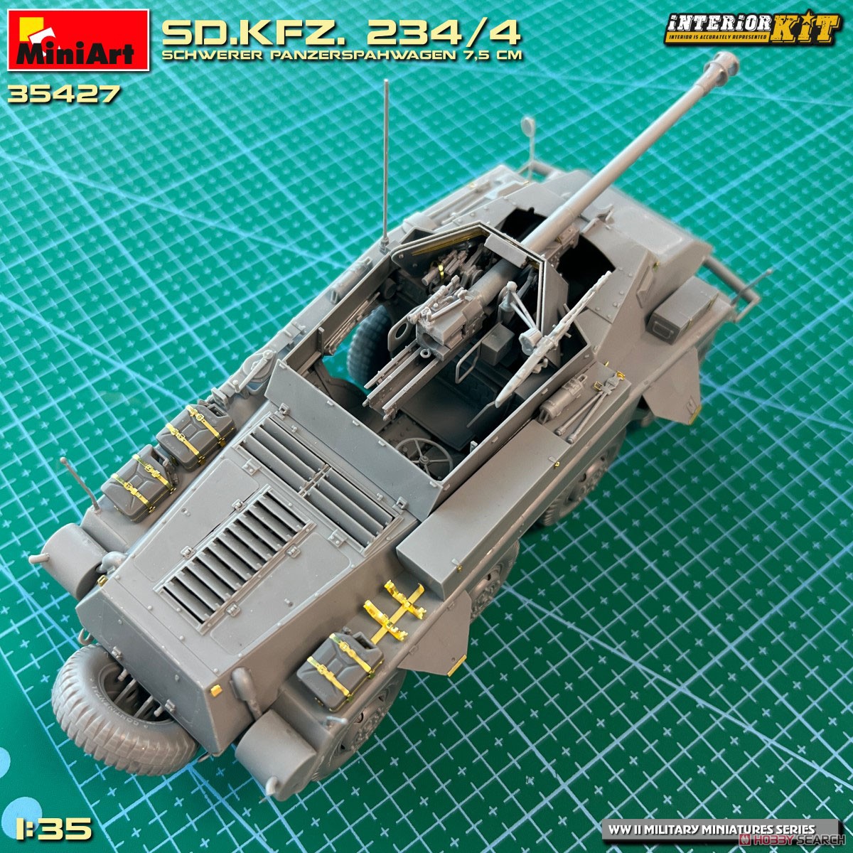 Sd.Kfz.234/4 7.5cm重装甲車 インテリアキット (プラモデル) - ホビー