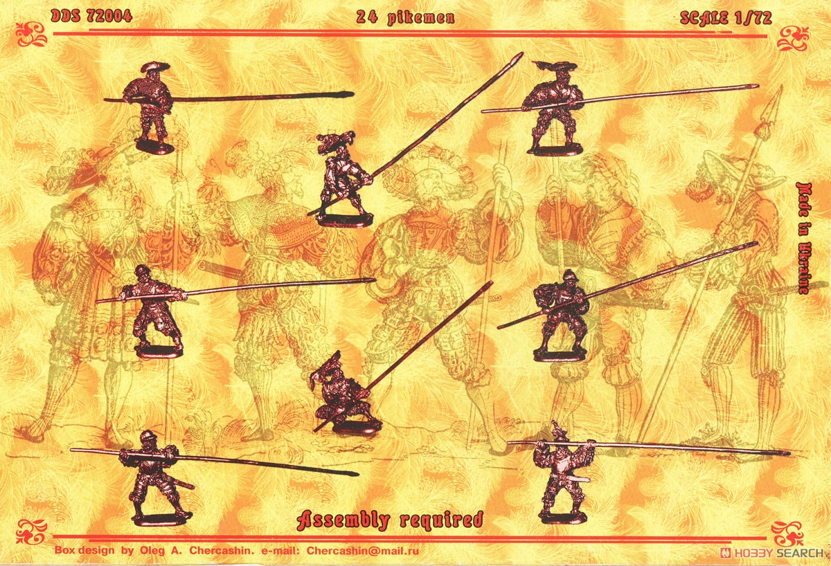 ドイツ・ランツクネヒト 16～17世紀 2： パイク兵 (24体・8ポーズ入