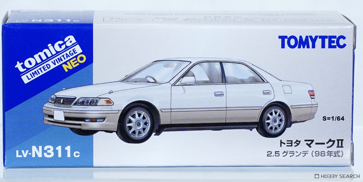 TLV-N311c トヨタ マークII 2.5 グランデ 98年式 (白/金) (ミニカー