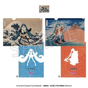 葛飾北斎×初音ミク シリアルナンバー入りA3アクリルパネル 冨嶽三十六