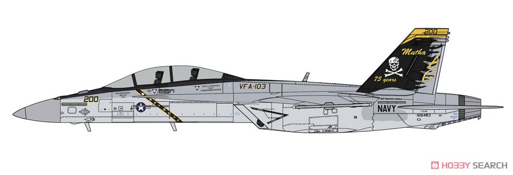 F/A-18F スーパー ホーネット `VFA-103 ジョリー ロジャース 75周年