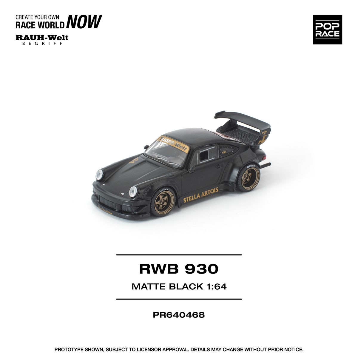 RWB 930 マットブラック「ステラ・アルトワ」 (ミニカー) - ホビー
