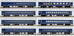 16番(HO) 特急『はつかり』 客車 (はつかり塗装) 8輌セット (基本・8両