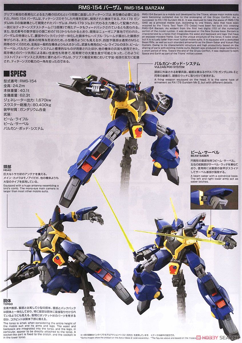 バーザム (HGUC) (ガンプラ) - ホビーサーチ ガンプラ他
